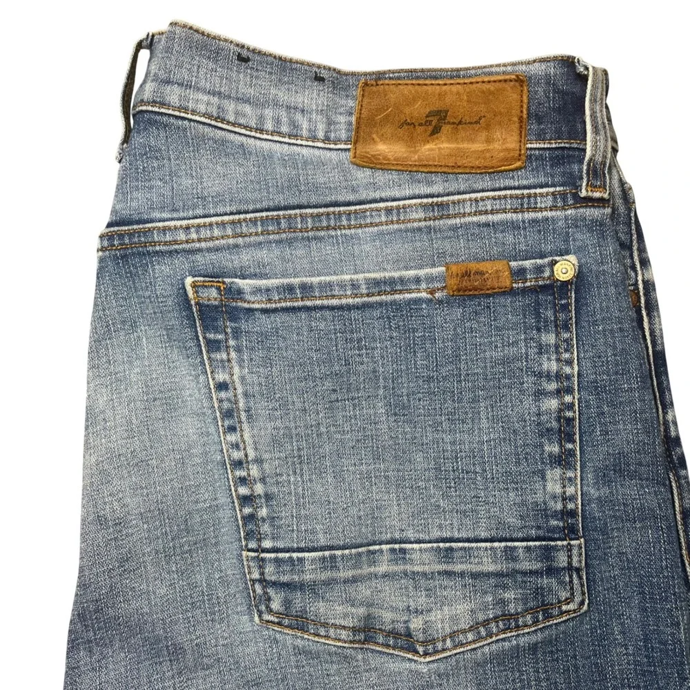7 For All Mankind Adrien Jeans Mens 36 Blue Slim Taper Medium Wash Button Fly